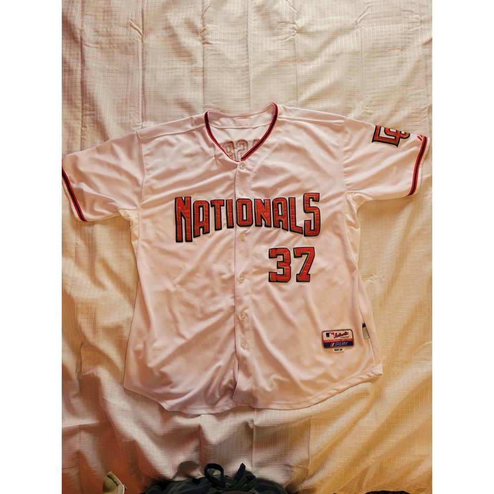 Majestic Washington Nationals Stephen Strasburg 37 Authentic MLB Jersey Size 56